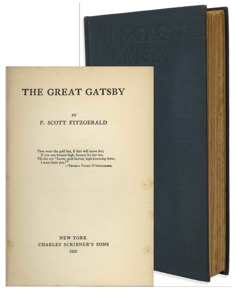 First Edition, First Printing of The Great Gatsby -- Near Fine Condition